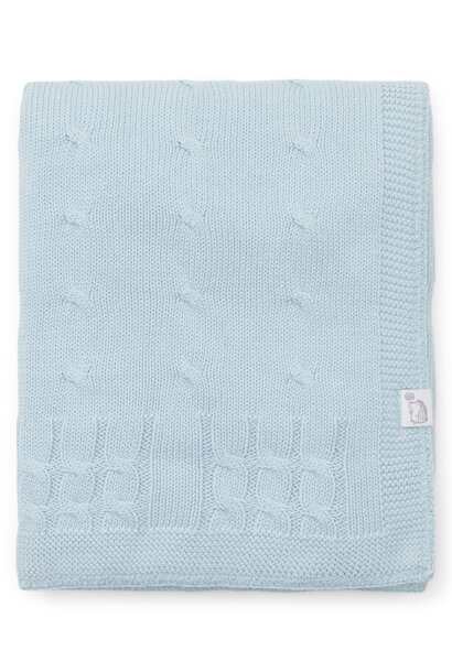 Marbella Couverture bébé berceau de coton Light Blue