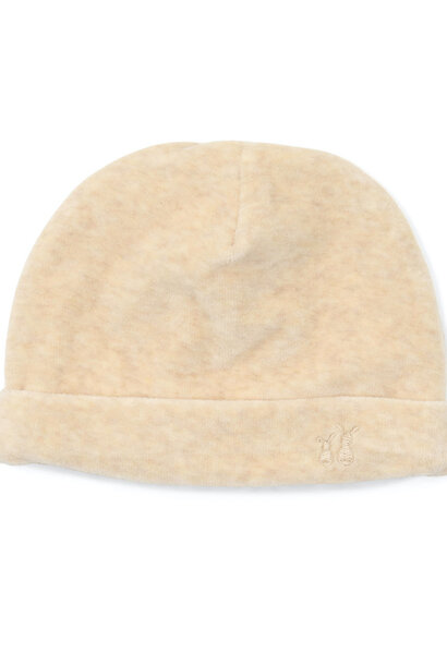 Velours baby hat Sand
