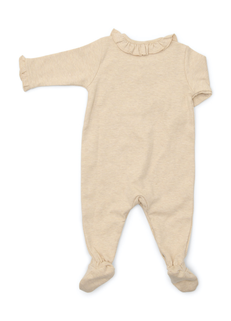 Babysuit Sand with ruffles-3