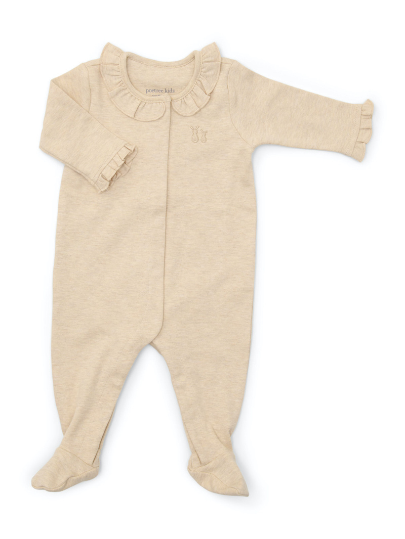 Babysuit Sand with ruffles-1