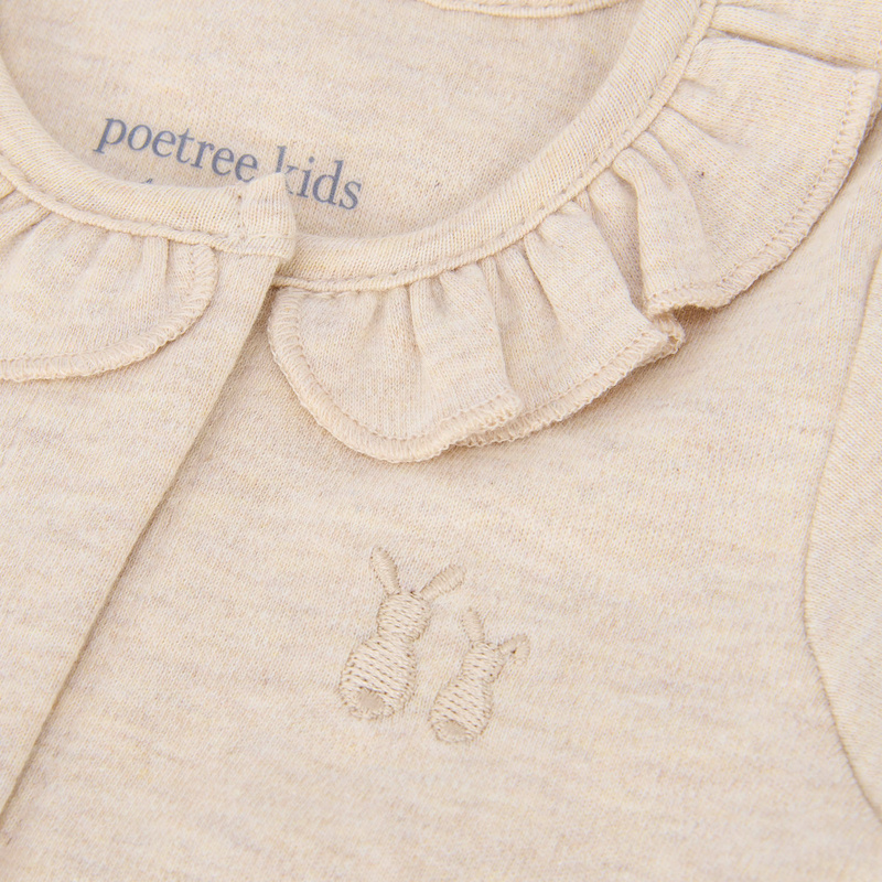 Babysuit Sand with ruffles-5