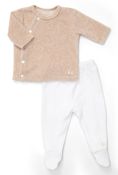 Comfy Velours Baby Set Camel