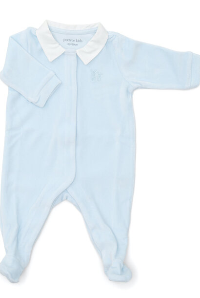 Velvet Baby suit Baby Blue