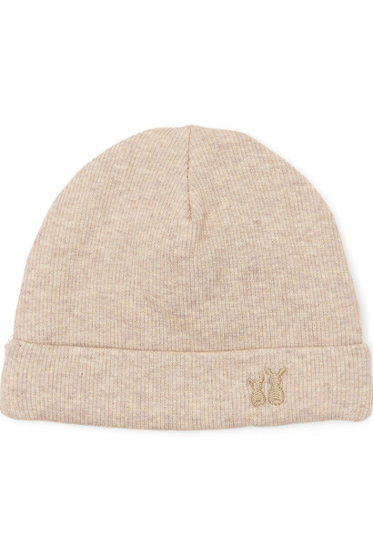 Babymutsje rib Camel