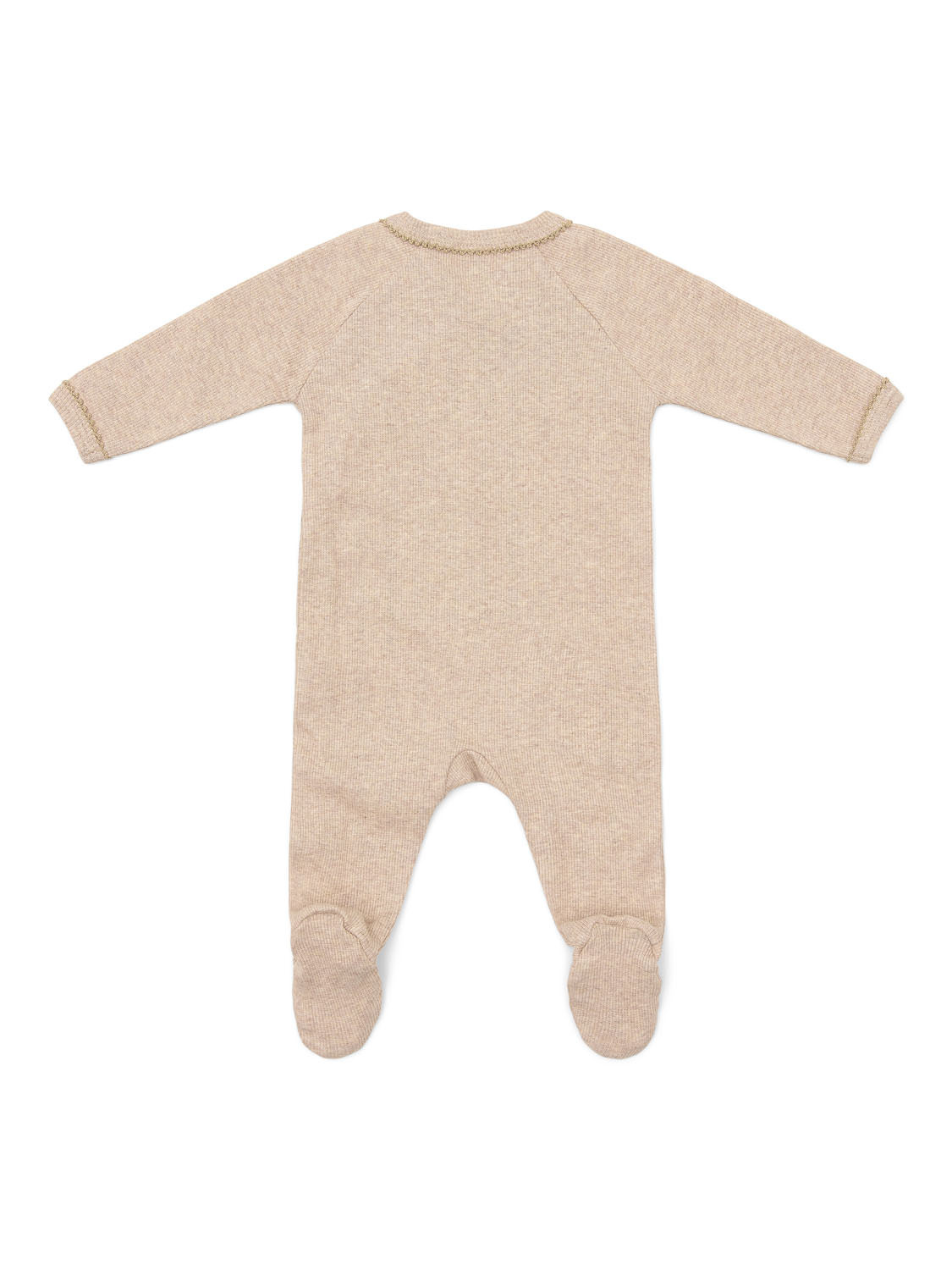 Teddy new born babysuit rib Camel-4