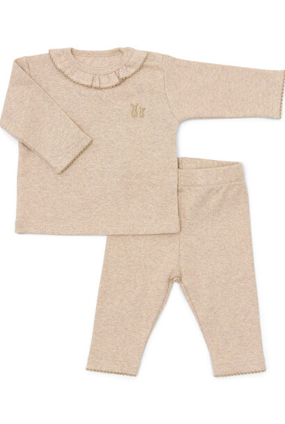 Lilly baby-set rib Camel