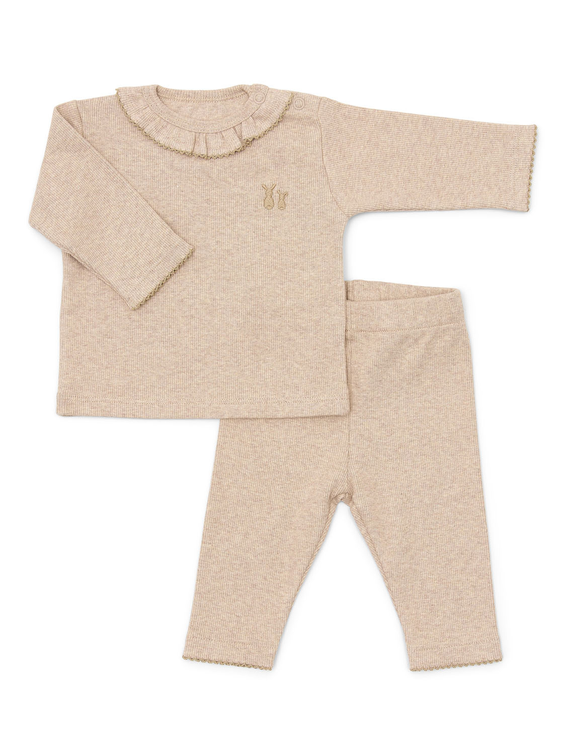 Lilly baby-set rib Camel-1