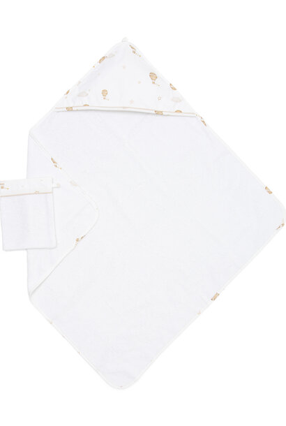 Cape de bain & gant de toilette