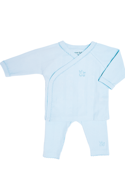 Ensemble Nouveau-né Teddy Blue Ciel