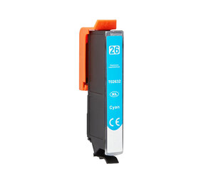Merkloos C13T26324010 / T2632 cyaan inktcartridge - huismerk voor Epson
