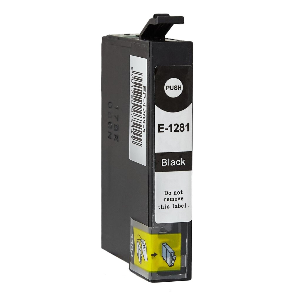 Merkloos C13T12814011 / T1281 zwart inktcartridge - huismerk voor Epson