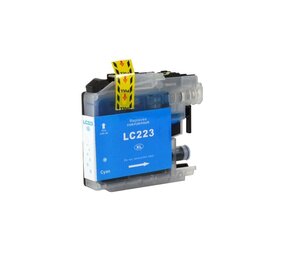 Merkloos LC223C cyaan inktcartridge - huismerk voor Brother Merkloos LC223C cyaan inktcartridge - huismerk voor Brother