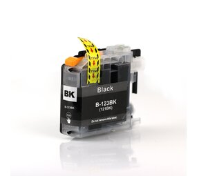 Merkloos LC123BK zwart inktcartridge - huismerk voor Brother