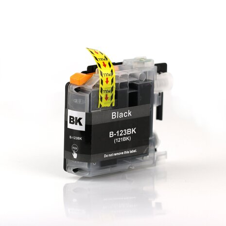 Merkloos LC123BK zwart inktcartridge - huismerk voor Brother