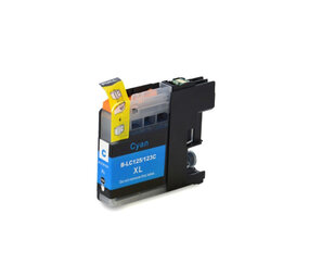 Merkloos LC123C cyaan inktcartridge - huismerk voor Brother Merkloos LC123C cyaan inktcartridge - huismerk voor Brother