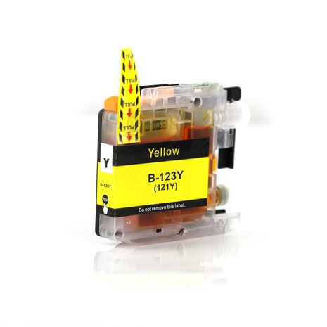 Merkloos LC123Y geel inktcartridge - huismerk voor Brother