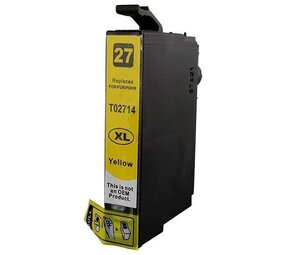 Merkloos C13T27144010 / T2714 geel inktcartridge - huismerk voor Epson