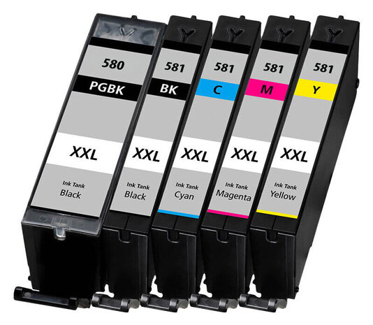 Pcman PGI-580 + CLI-581 inktcartridges set - huismerk voor Canon