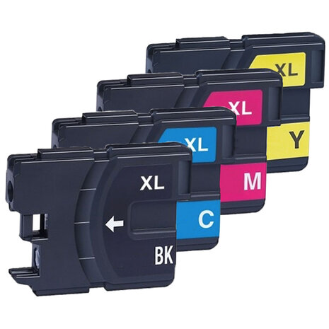 Pcman LC-1100 XL inktcartridges set- huismerk voor Brother Pcman LC-1100 XL inktcartridges set- huismerk voor Brother