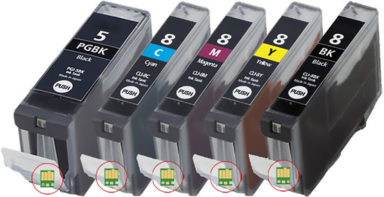 Pcman CLI8 Tintenpatronen Set - Hausmarke für Canon