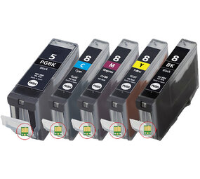 Pcman CLI8 inktcartridges set- huismerk voor Canon