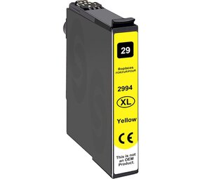 Merkloos 29XL - T2994 geel inktcartridge - huismerk voor Epson