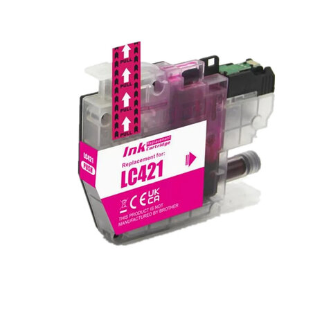 Pcman LC-421 magenta inktcartridge - Huismerk voor Brother Pcman LC-421 magenta inktcartridge - Huismerk voor Brother