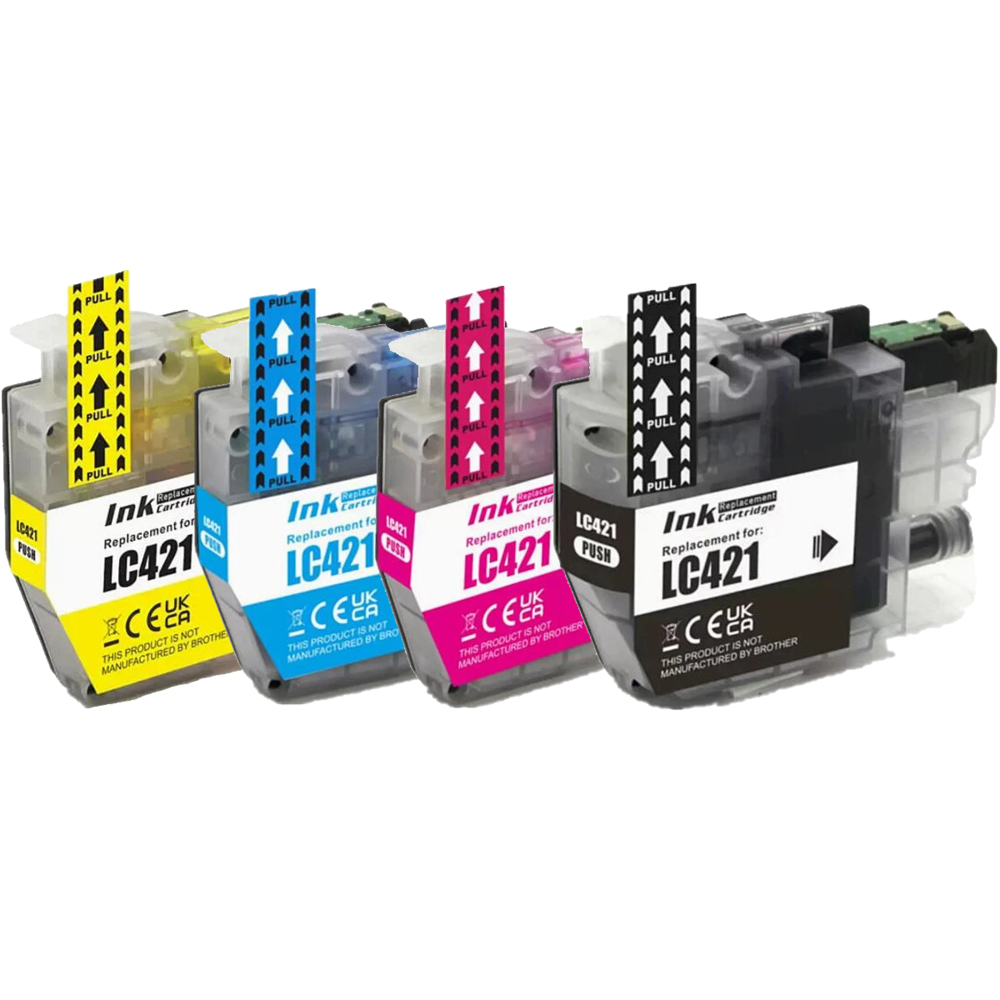 Merkloos LC-421 Multipack - Huismerk inktcartridges voor Brother Merkloos LC-421 Multipack - Huismerk inktcartridges voor Brother