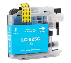 Pcman LC-525 Cyaan inktcartridge - Huismerk voor Brother