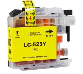Pcman LC-525 Geel inktcartridge - Huismerk voor Brother Pcman LC-525 Geel inktcartridge - Huismerk voor Brother