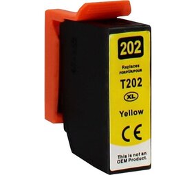 Merkloos C13T02H44010 / 202XL geel inktcartridge - huismerk voor Epson Merkloos C13T02H44010 / 202XL geel inktcartridge - huismerk voor Epson