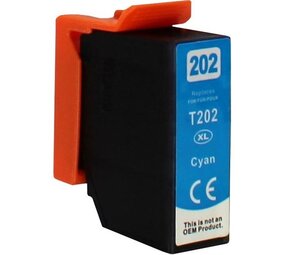 Merkloos C13T02H24010 / 202XL cyaan inktcartridge - huismerk voor Epson