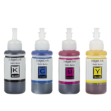 Pcman T664 / T673 set inktflessen zwart + alle kleuren  - huismerk voor Epson