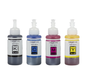 Pcman T664 / T673 set inktflessen zwart + alle kleuren  - huismerk voor Epson