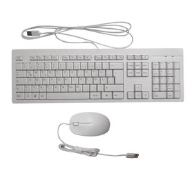 Hewlett Packard HP Wired Desktopset Toetsenbord + Muis ( QWERTZ ) Hewlett Packard HP Wired Desktopset Toetsenbord + Muis ( QWERTZ )