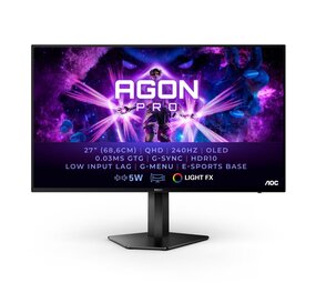 AOC MON AOC 27Inch OLED 240HZ 2XDP 2X USB3.2 QUAD HD OPEN BOX AOC MON AOC 27Inch OLED 240HZ 2XDP 2X USB3.2 QUAD HD OPEN BOX