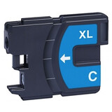 Pcman LC980C / LC985C / LC1100C cyaan inktcartridge - huismerk voor Brother Pcman LC980C / LC985C / LC1100C cyaan inktcartridge - huismerk voor Brother
