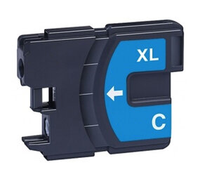 Merkloos LC980C / LC985C / LC1100C cyaan inktcartridge - huismerk voor Brother