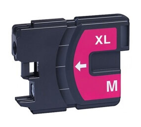 Merkloos LC980M / LC985M / LC1100M magenta inktcartridge - huismerk voor Brother Merkloos LC980M / LC985M / LC1100M magenta inktcartridge - huismerk voor Brother