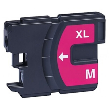 Pcman LC980M / LC985M / LC1100M magenta inktcartridge - huismerk voor Brother Pcman LC980M / LC985M / LC1100M magenta inktcartridge - huismerk voor Brother