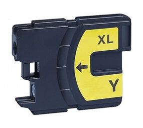 Merkloos LC980Y / LC985Y / LC1100Y geel inktcartridge - huismerk voor Brother