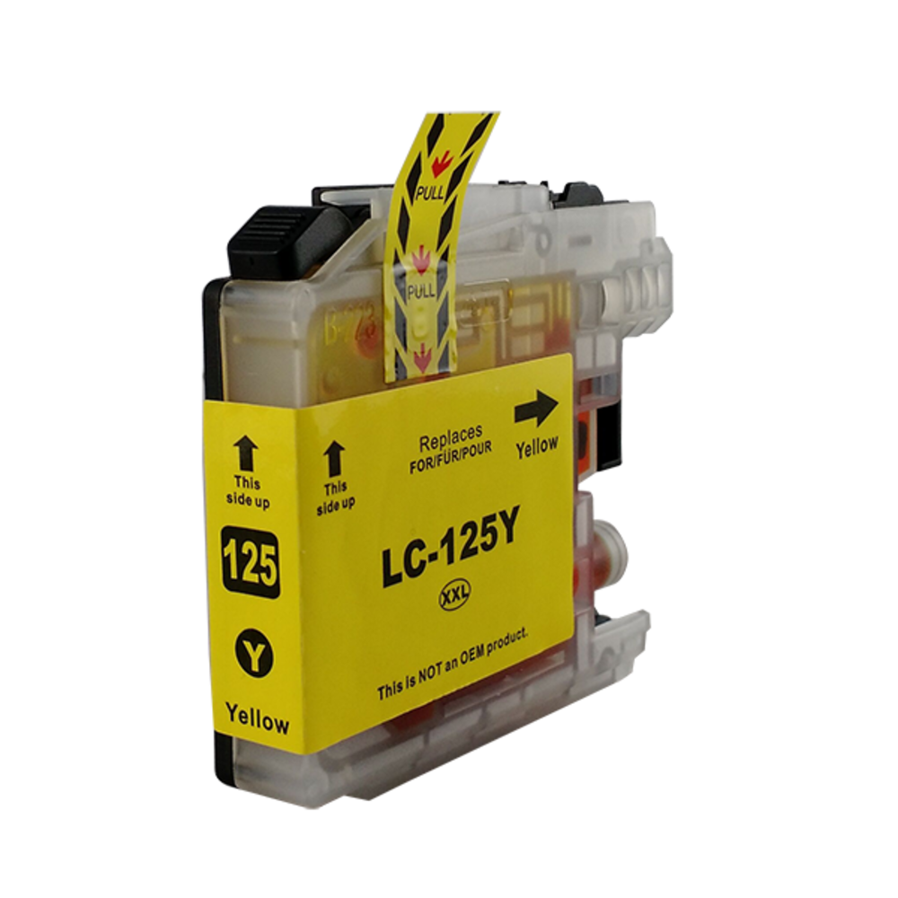 Merkloos LC125XLY geel inktcartridge - huismerk voor Brother