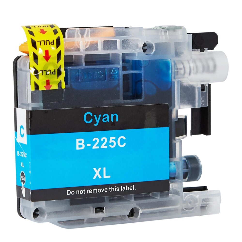 Merkloos LC225C / LC225XLC cyaan inktcartridge - huismerk voor Brother