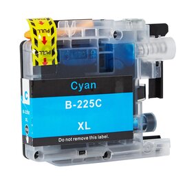 Merkloos LC225C / LC225XLC cyaan inktcartridge - huismerk voor Brother