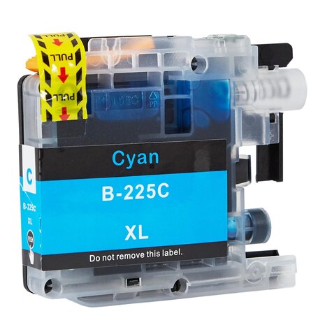 Merkloos LC225C / LC225XLC cyaan inktcartridge - huismerk voor Brother
