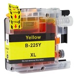 Pcman LC225Y / LC225XLY geel inktcartridge - huismerk voor Brother