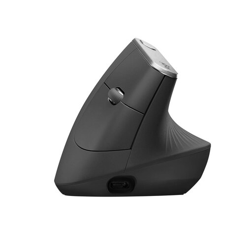 Logitech Logitech MX Vertical | Draadloze Ergonomische Muis | Rechtshandig | RF + Bluetooth + USB-C | 4000 DPI suggestie | Grafiet | RETURNED