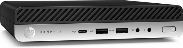 Hewlett Packard HP ProDesk 600 G4 Mini | Intel Core i5-8500T | 8GB RAM | 256GB SSD | 2x DisplayPort | Windows 11 Professional | Refurbished Silver