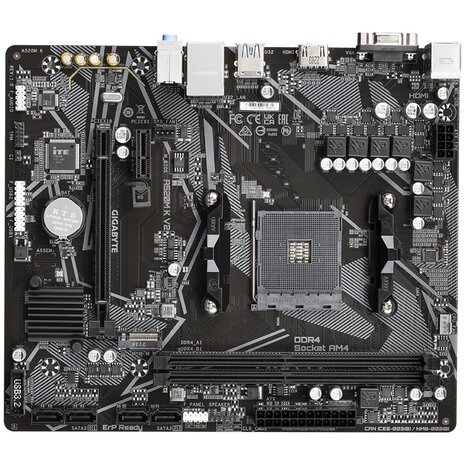 Gigabyte Gigabyte A520M-K V2 | Socket AM4 | AMD A520 | 2xDDR4 | Micro-ATX | Moederbord | Open Box Gigabyte Gigabyte A520M-K V2 | Socket AM4 | AMD A520 | 2xDDR4 | Micro-ATX | Moederbord | Open Box