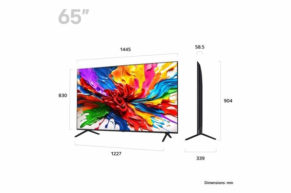 LG LG 65QNED92A6A | 65" 4K QNED MiniLED TV | 120Hz (144Hz VRR) | webOS 25 | Dolby Vision | Smart TV